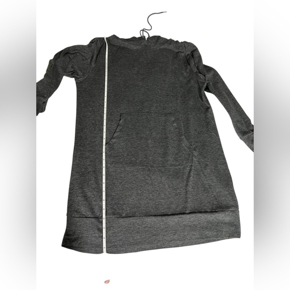 Casual and Lightweight Gray Hooded Sweatshirt Dress, size XL - Picture 7 of 15